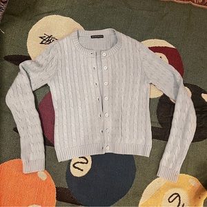 Brandy Melville baby blue cable knit cardigan